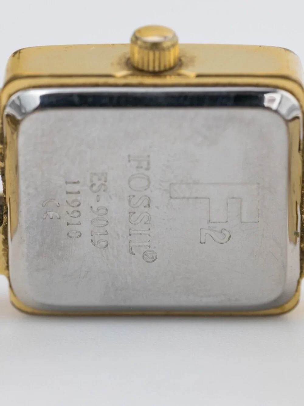Fossil F2 ES9019 Gold Tone Crystal Watch Quartz Analog Women’s Fresh Battery